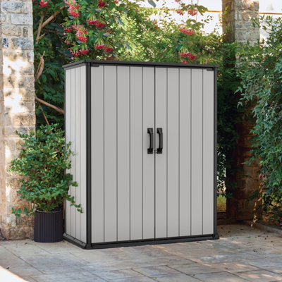 Keter Grey Premier Tall Garden Storage 4X2 Ft (H)1704Mm (W)1400Mm 1400L