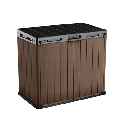 B&Q -  Hd Store It Out 1150L Resin Bin StorageBrown (H) 1200mm X (W) 1410mm