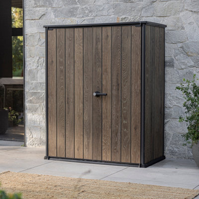 Keter Signature Decocoat 1400L Resin 4X2Ft Garden StorageWalnut from B&Q