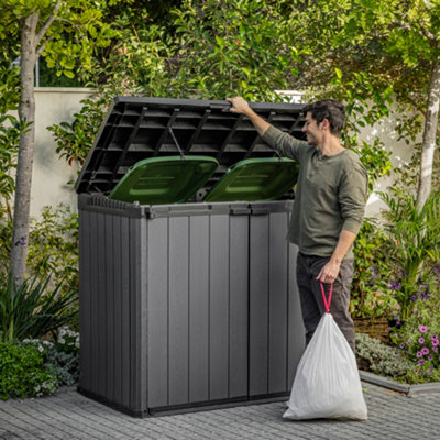 Keter Store It Out Darwin 1150L Resin Garden StorageGrey from B&Q
