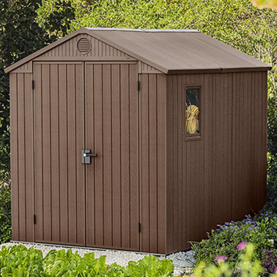 B&Q -  Darwin 8X6 Ft Apex Plastic 2 Door Shed With Floor & 1 Window