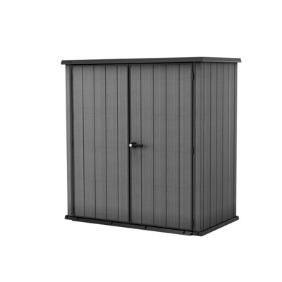 Keter Vertical Xl 3100L Resin Garden StorageGraphite from B&Q