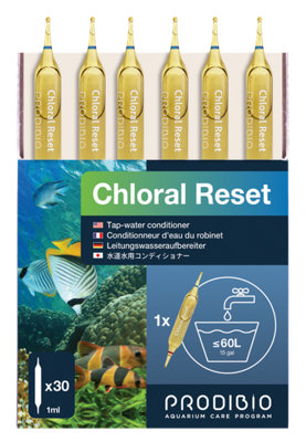 B&Q -  Prodibio Chloral Reset 30 Vials Chlorine Neutraliser Treatment