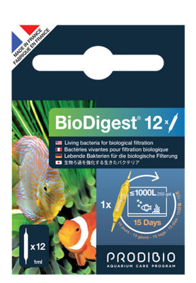 B&Q -  Prodibio Biodigest 12 Vials Biological Aquarium Filter Bacteria