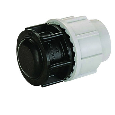 B&Q -  Mechanical Compression (Line 7 Grey) End Plug 25mm 071200025