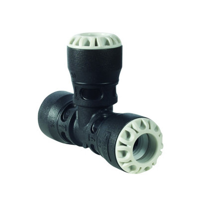 Plasson Equal Tee Push-Fit Connector 20mm Pushfit 1004U0020 from B&Q