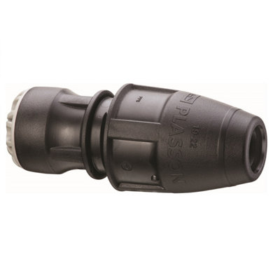 Plasson Push-Fit (Series 1) Universal Coupler 22mmx14-18mm 10017C022018 from B&Q