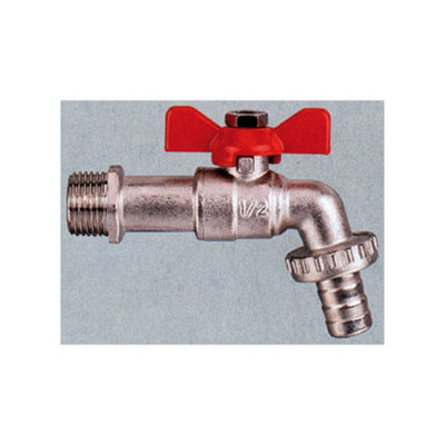 B&Q -  1/4 Turn Brass Bibcock 1/2" 2100 Cp (Pv2100005)