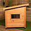 72cm x 1.04m Medium Outdoor Garden Cosy Wooden Dog House Kennel with Window