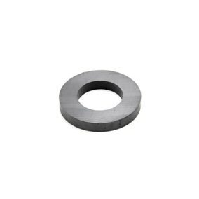 72mm O.D. x 39mm I.D. x 10mm thick Y30BH Ferrite Ring Magnet - 5.5kg Pull