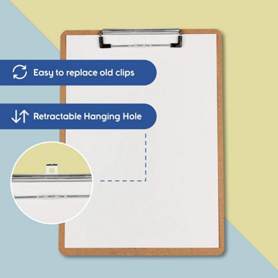 72x Durable Metal Clipboard Clips - Spring-Loaded Replacement Clips ...