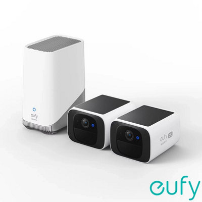 Eufy Compact 2K Solar Security Camera With Homebase S380, Facial Recognition, Human Detection & Local Storage No Monthly Fees