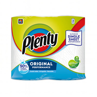 B&Q -  Plenty 2Pk Original Kitchen Towel 2X95Sheets