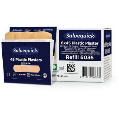 Salvequick Waterproof Plasters Refill Pack 6X45 Flesh - Image 10
