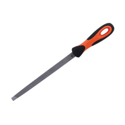 B&Q -  1-170-08-2-2 Three 3 Square Second Cut File 8 Inch 200mm Ergo Grip Handle