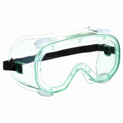Honeywell Lg 20 Protective Safety Goggles Anti-Fog Elastic Strap Transparent Green from B&Q