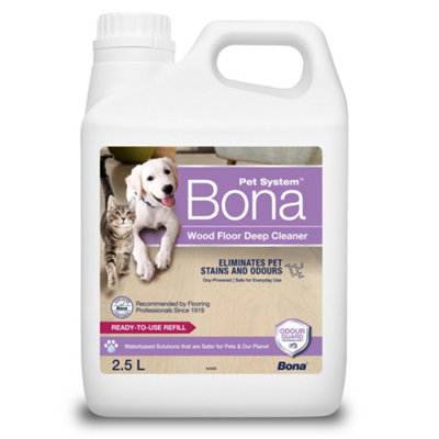 Bona Pet System™ Wood Floor Deep CleanerPet Stain & Odour Remover 2.5L from B&Q