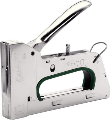Rapid Heavy Duty Manual Staple Gun Pro R34 For No. 140 Staples Diy Staple Gun With 3-Step Force Adjuster & Ergonomic Handle from B&Q