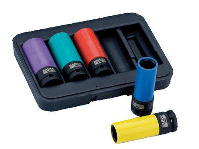 B&Q -  Bwss12P5 Bwss12P5 1/2In Drive Impact Wheel Socket Set 5 Piece Bahbwss12P5