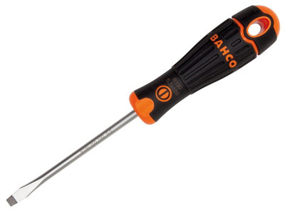 B&Q Bahco B190.080.175 Bahcofit Screwdriver Flared Slotted Tip 8.0 X 175Mm Bah190080175 Black