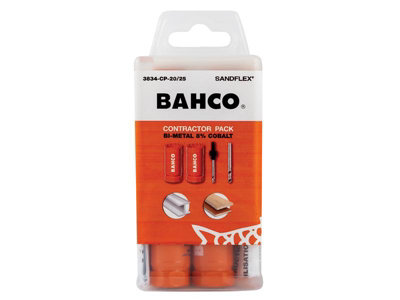 Bahco 3834-Cp-20/25 Contractor's Bi-Metal Holesaw Set11 Piece Bahhsset2025 from B&Q