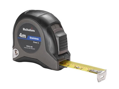 Hultafors 350403 Short Stainless Steel Tape Prss 4M (Width 19mm) (Metric Only) Hul350403 from B&Q