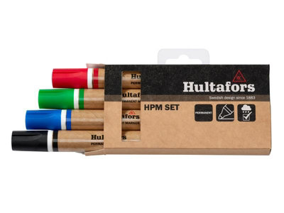 Hultafors Blue/Red/Green Permanent Marker Set, 4 Piece 650330 - Image 6