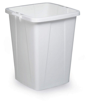 Durable DURABIN 90L Waste Bin - White Rectangular Recycling Food Bin - 61x52x49 cm - Image 10