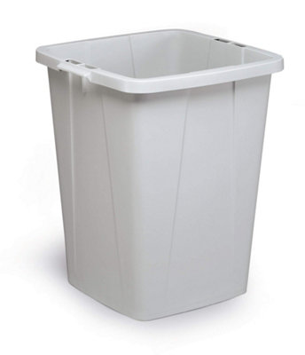 Durable Grey Waste Bin - Square Recycling Bin - Food Bin - Durabin 90L