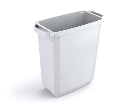 Durable DURABIN 60L Waste Bin - Rectangular Recycling Bin - Food Bin - White - Image 11
