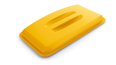 Durable Yellow Bin Lid - Rectangular Recycling Bin Lid - Food Safe - Durabin 60L