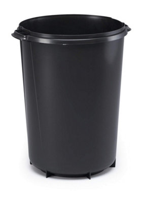 B&Q -  40L Round Waste Bin BlackStrong Recycling BinDurabin