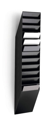 Durable Unisex Black Flexiboxx 12 Wall Mounted Literature Tray - A4 Portrait - | : Size 1 Pack - Image 6