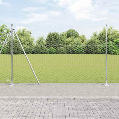 Berkfield Fencing Set Galvanised Steel 25 X 1.5 M Galvanised Steel from B&Q