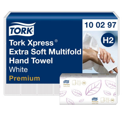 B&Q -  Xpress Multifold Hand TowelWhiteExtra SoftCompatible With  H2 SystemsQuickdry Technology21 Packs Of 100 Sheets