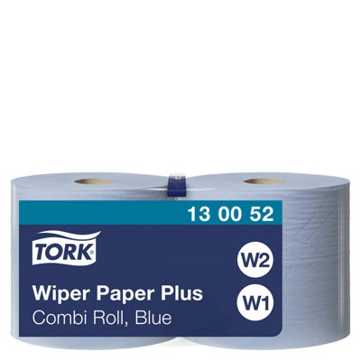Tork 130052 Wiping Paper Plus Combi Roll / Wiping Paper Rolls Suitable For W1 And W2 Wipers System Dispensers / Extra Strong from B&Q