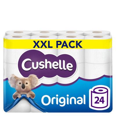 Cushelle Original Toilet Paper Bulk Buy24 White 2 Ply Toilet Rolls from B&Q