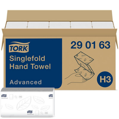 Tork  Singlefold Hand Towel H3 White 3750 Sheets - Image 4