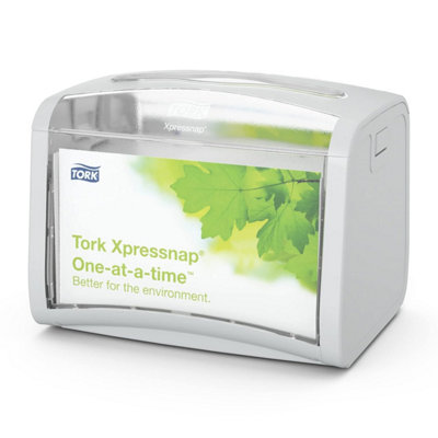 Tork Xpressnap Tabletop Napkin Dispenser Suitable For N4 Interfold Napkin RefillsSignature DesignLight Grey from B&Q