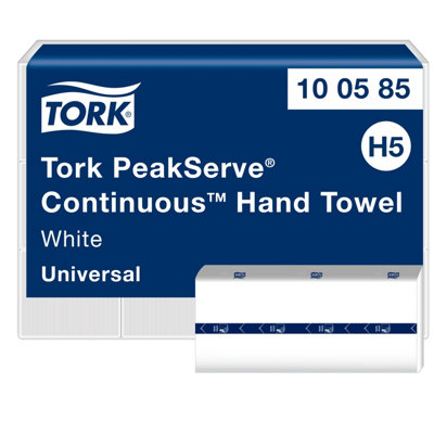 Tork Peakserve Continuous Paper Hand Towels White H5UniversalCompressed12 X 410 Sheets100585 from B&Q