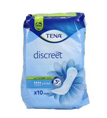 TEKA Tena Discreet Incontinence Pads - Extra (1 Pack Of 10)