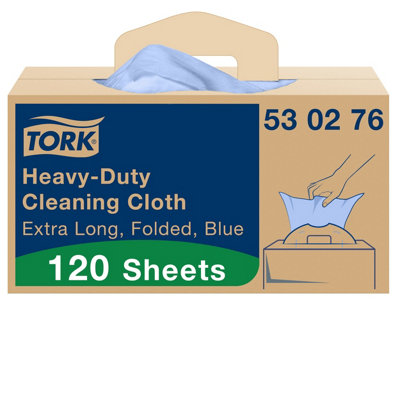 B&Q -  Heavy-Duty Cleaning Cloth Blue W7One-At-A-Time Dispensing1 X 120 Cloths