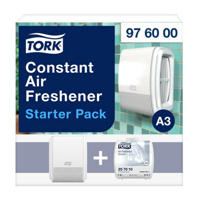 Tork Starter Pack Constant Air Freshener White A3Elevation RangeDispenser And Breeze Refill976000