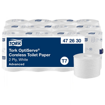 B&Q -  Optiserve Coreless Toilet Paper White T7Advanced2 Ply24 X 820 Sheets472630