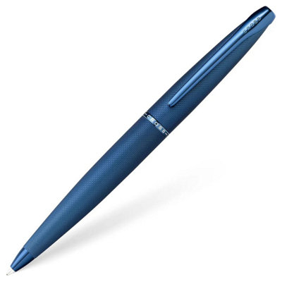Accessotech Cross Atx Sandblasted Blue Ballpoint Pen Limited Edition Contemporary Luxury Writing Instrument from B&Q