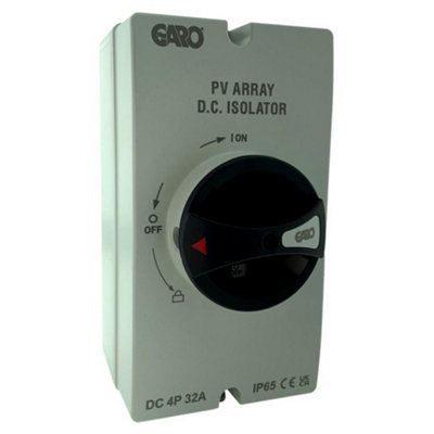 Garo Sidc432Ip65A2+2 Dc Solar Rotary Isolator Safety Switch 4 Pole Ip6532 Amp from B&Q