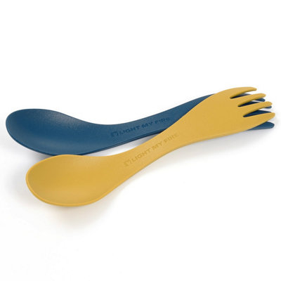 Light My Fire Spork Little 2 Pack Musty Yellow/hazy Blue from B&Q