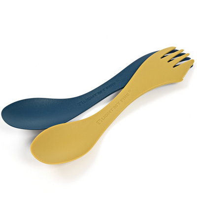 Light My Fire Spork Medium 2 Pack Musty Yellow/hazy Blue from B&Q
