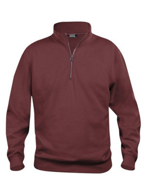 Clique Burgundy Basic Half-Zip Sweater Extra Large