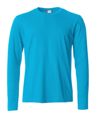Clique Basic T-Shirt Long Sleeve Large Turquoise